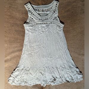 Sleeveless Crochet Trim Dress Small